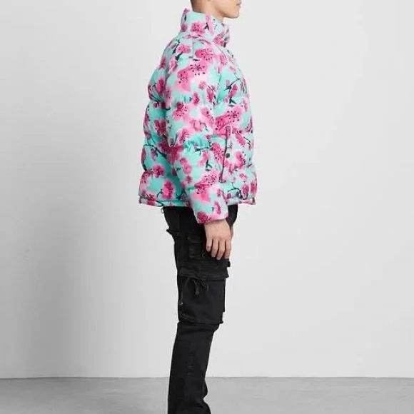 Arizona Green Tea floral Puffer Jacket / Coat - Picture 3 of 13